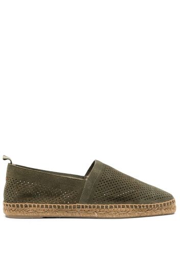 Castañer Pablo Pierced suede espadrilles - Verde