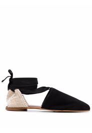 Castañer tie-detail suede sandals - Nero