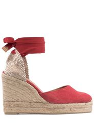 Castañer braided-raffia 110mm espadrilles - Rosso