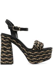 Castañer 137mm woven block-heel sandals - Nero