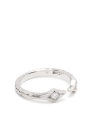 Cathy Waterman platinum double diamond arrow ring - Argento