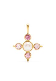 Cathy Waterman 22kt gold Akoya pearl and pink tourmaline pendant - Rosa