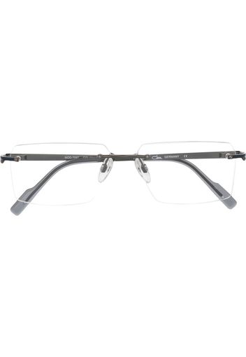 Cazal metallic panel rectangle glasses - Blu