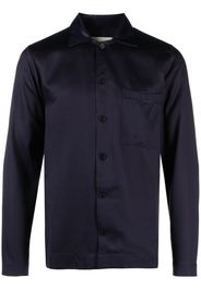 CDLP satin long-sleeved shirt - Blu