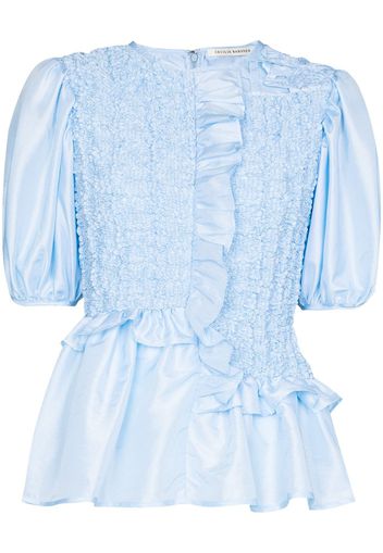 Cecilie Bahnsen Carrie puff-sleeve blouse - Blu