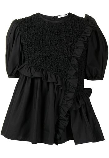 Cecilie Bahnsen Blusa con ruches Carlotta - Nero