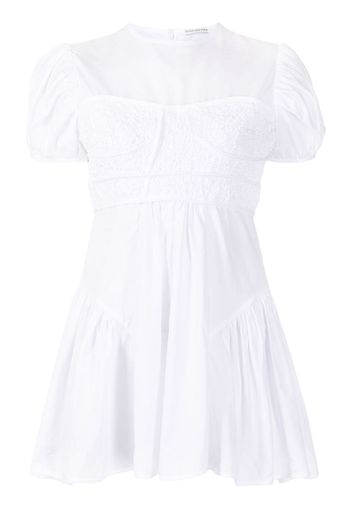 Cecilie Bahnsen Top con orlo peplum Carmin - Bianco