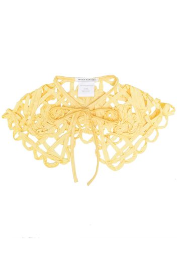 Cecilie Bahnsen Colletto con effetto lattice - Giallo