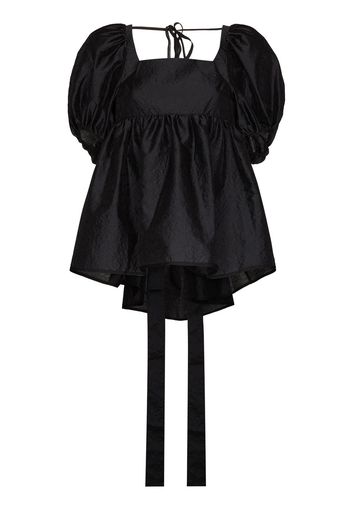 Cecilie Bahnsen Bjork balloon sleeves peplum blouse - Nero