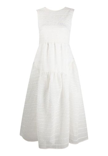 Cecilie Bahnsen Vestito con ricamo - Bianco