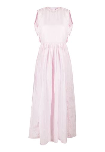 Cecilie Bahnsen Vestito midi smanicato con dettaglio cut-out - Rosa