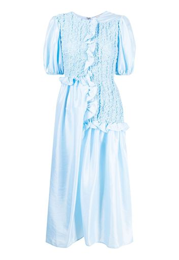 Cecilie Bahnsen Vestito con maniche a palloncino Camden - Blu