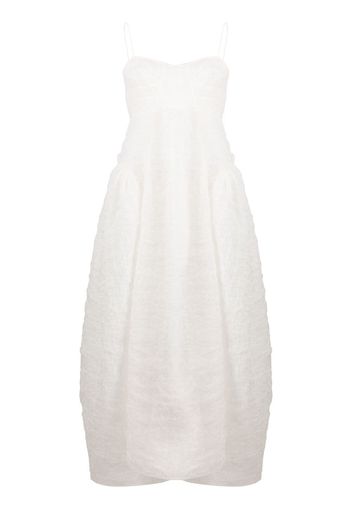 Cecilie Bahnsen crinkled silk-blend dress - Bianco