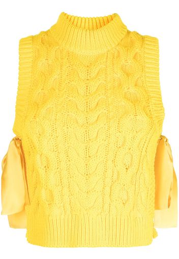 Cecilie Bahnsen sleeveless cable-knit top - Giallo