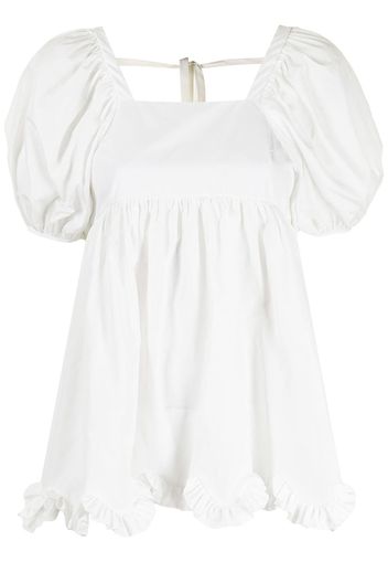 Cecilie Bahnsen Blusa con ruches - Bianco