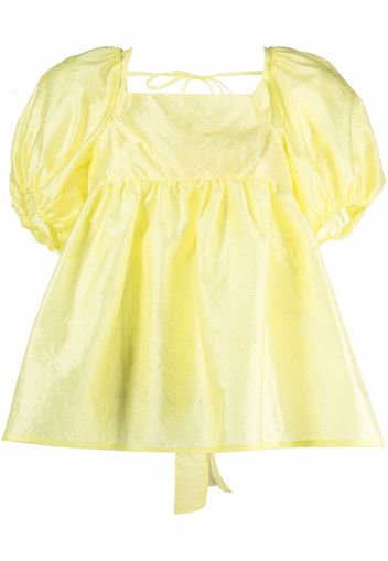 Cecilie Bahnsen Blusa Bjork con maniche a palloncino - Giallo