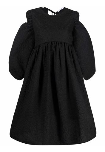 Cecilie Bahnsen drop puff sleeve flared dress - Nero