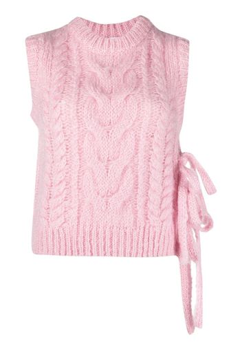 Cecilie Bahnsen bow-detail knit vest - Rosa