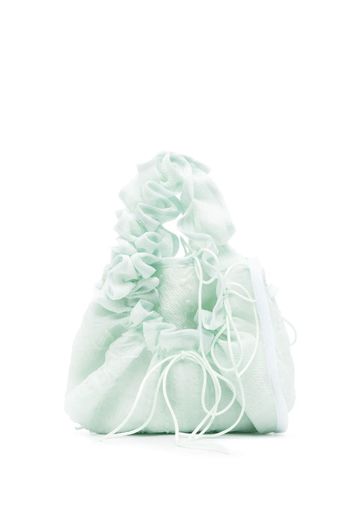 Cecilie Bahnsen Fryd ruffled pouch - Verde