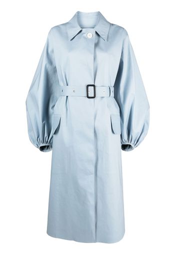 Cecilie Bahnsen single-breasted belted-waist coat - Blu