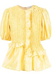 Cecilie Bahnsen Blusa Carrie con ruches - Giallo