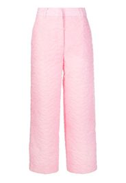 Cecilie Bahnsen Pantaloni crop Jaylee matelassé - Rosa