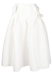 Cecilie Bahnsen bow-detail tiered midi skirt - Bianco