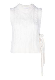 Cecilie Bahnsen Isa cable-knit vest jumper - Bianco