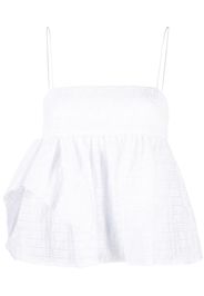 Cecilie Bahnsen ruffle-detail top - Bianco