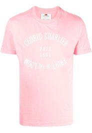 Cédric Charlier logo-print cotton T-shirt - Rosa