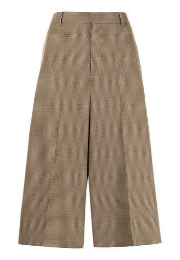 Céline Pre-Owned 2019 pre-owned check-print wool culottes - Marrone