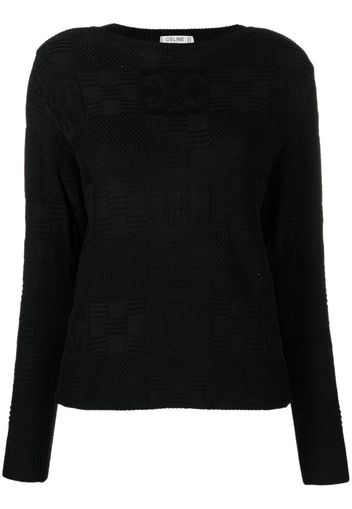 Céline Pre-Owned Maglione a quadri anni '90 - Nero