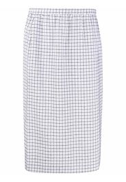 Céline Pre-Owned 1980s pre-owned check pattern high-waisted skirt - Bianco