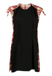 Céline Pre-Owned checked panelled mini-dress - Nero