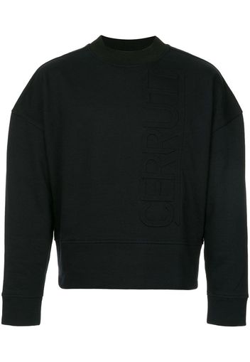 Maglione crop con logo