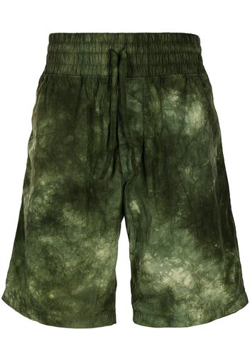 Cerruti 1881 Shorts sportivi con fantasia tie dye - Verde