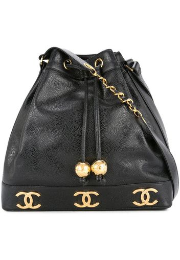 logos drawstring shoulder bag