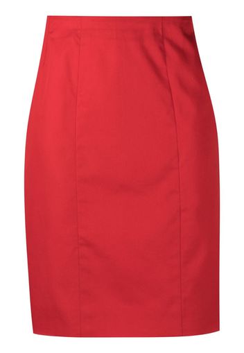 high-waist straight-fit skirt