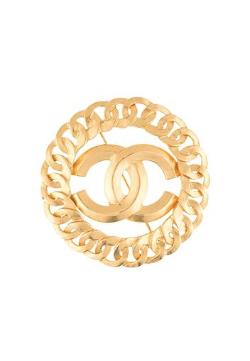 Chanel Pre-Owned Spilla a catena CC 1996 - Oro