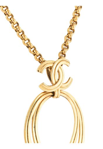 Chanel Pre-Owned Collana lunga con pendente CC 1996 - Oro