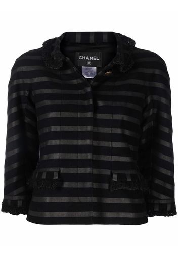 Chanel Pre-Owned Giacca a righe 2009 - Nero