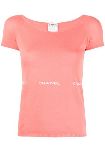 Chanel Pre-Owned Top con logo 2004 - Rosso