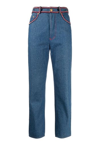 Chanel Pre-Owned jeans dritti anni '90 - Blu