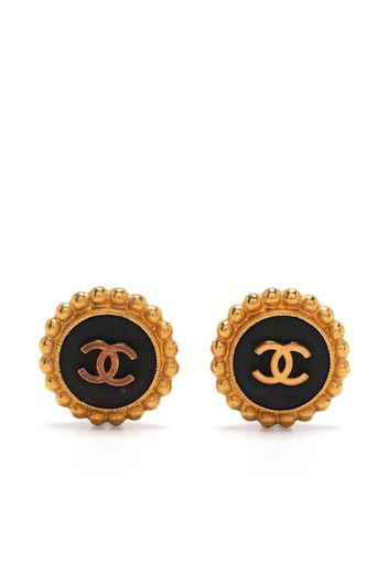 Chanel Pre-Owned 1993 CC button clip-on earrings - Oro