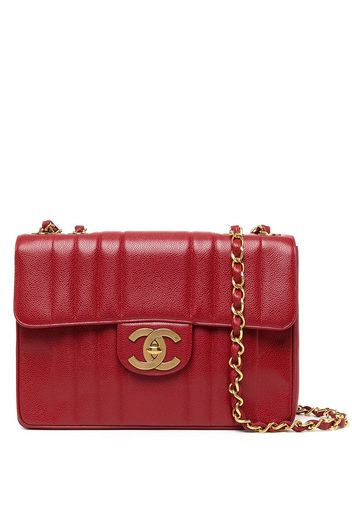 Chanel Pre-Owned Borsa a spalla Mademoiselle Classic Flap Jumbo 1992 - Rosso