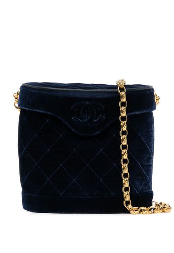 Chanel Pre-Owned 1989-1991 quilted Binocular shoulder bag - Blu