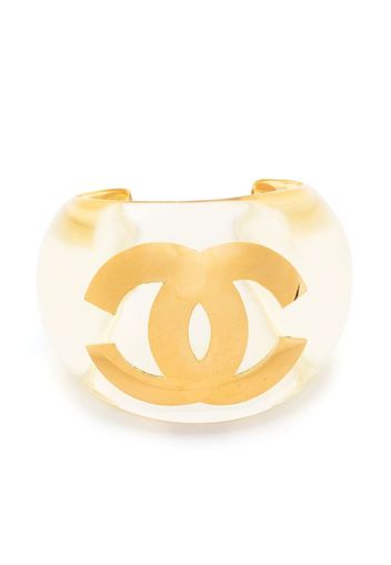 Chanel Pre-Owned Bracciale rigido CC con logo 1995 - Giallo