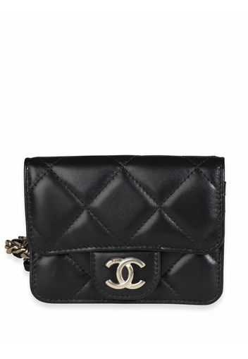 Chanel Pre-Owned Marsupio trapuntato con logo CC - Nero