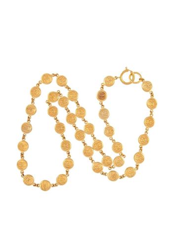 Chanel Pre-Owned Collana con logo 1980 - Oro