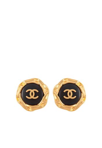 Chanel Pre-Owned 1996 CC button clip-on earrings - Oro